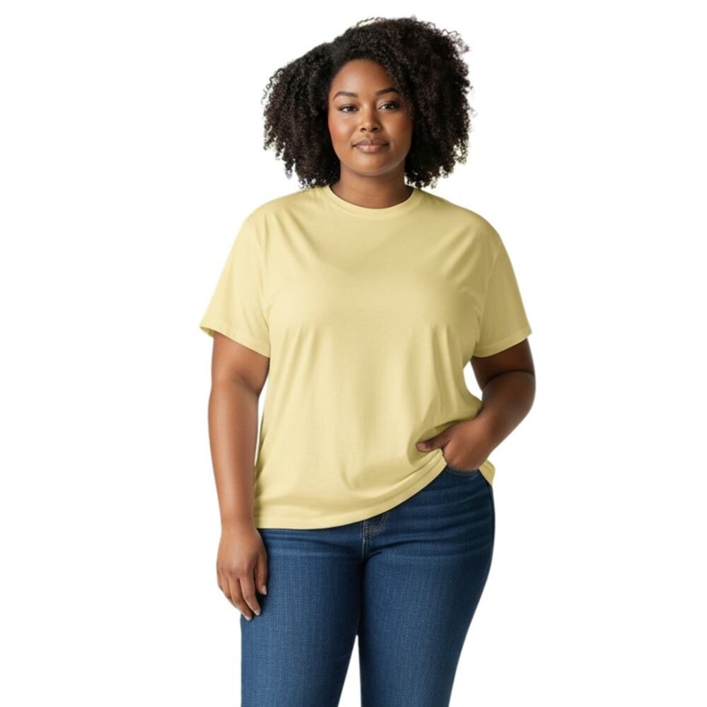 Westbound Women's Yellow Round Neck Lightweight Top Size L